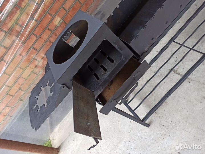 Мангал с печью под казан