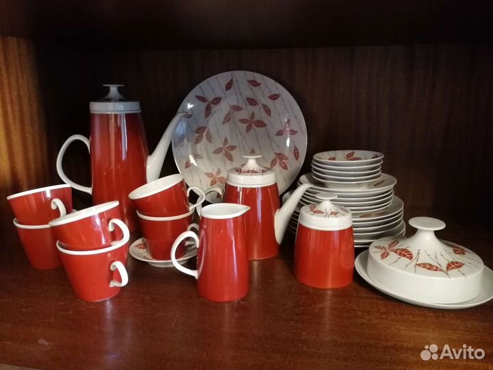 Сервиз чайный Пурпурный Lichte Лихте гдр 1970