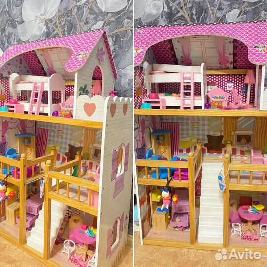 Кукольный домик с мебелью