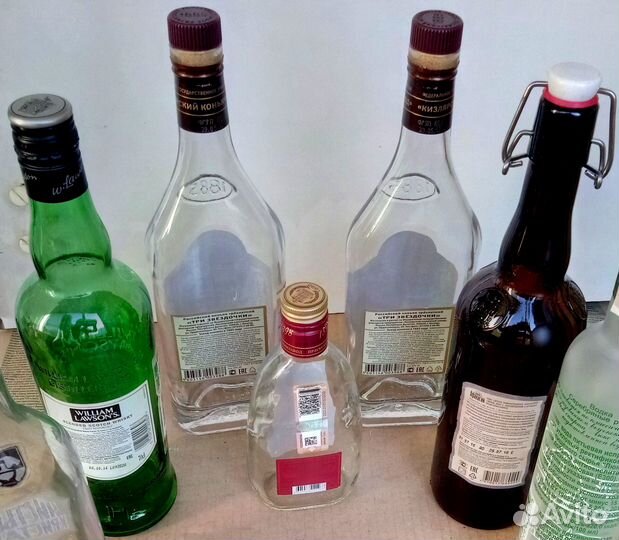 Бутылки стеклянные для декора 0,25 - 0,75 л