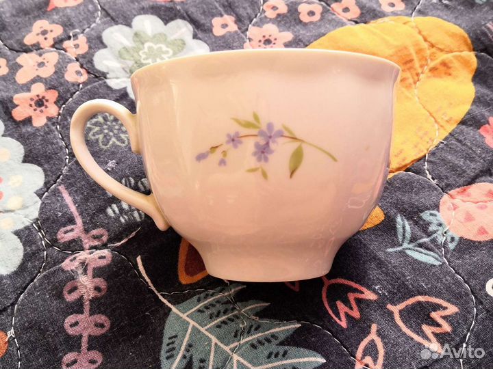 Чашка Дулево цветы посуда СССР