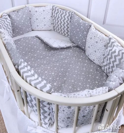 Бортики в кроватку малышу на выписку