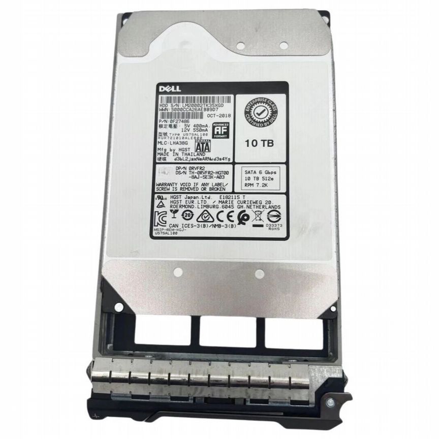 [RVFR2] Жесткий Диск Dell 10tb Sata3 3,5" Hdd Rvfr2