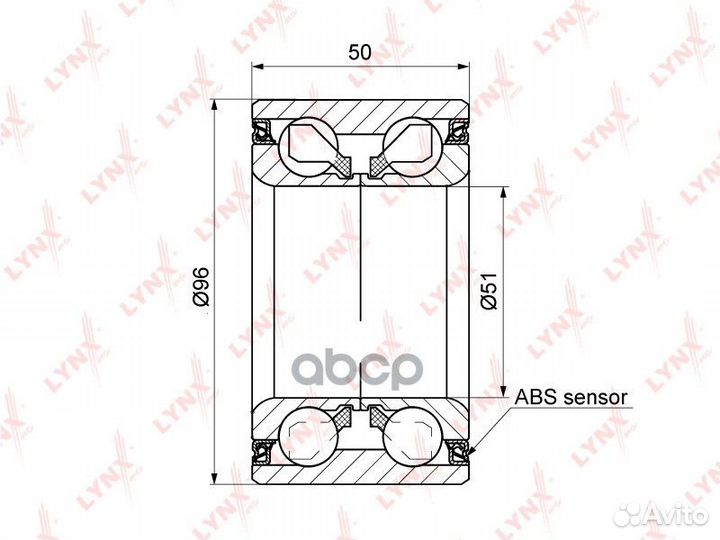 Подшипник ступицы, комплект WB-1207 lynxauto