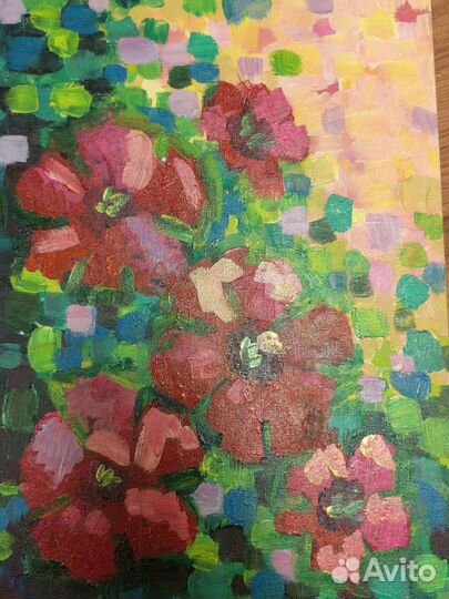 Картина акрил, холст на картоне 30 на 40