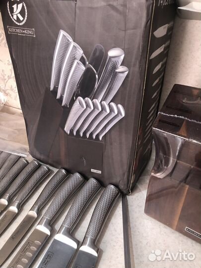 Набор кухонных ножей с подставкой kitchen-king