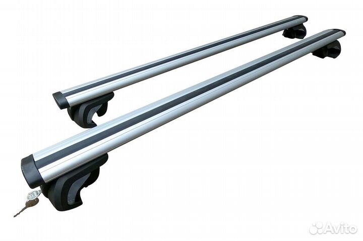 Поперечины Интер Титан крыло с замком на рейлинги