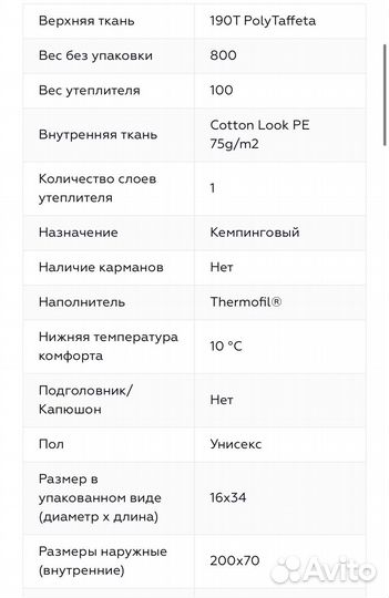 Спальный мешок Баск летний