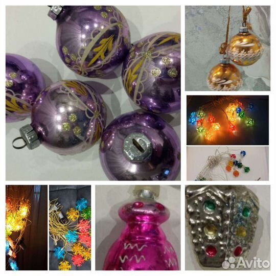 Елочные игрушки СССР и гдр. Гирлянды