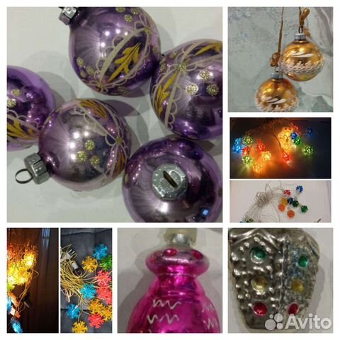 Елочные игрушки СССР и гдр. Гирлянды