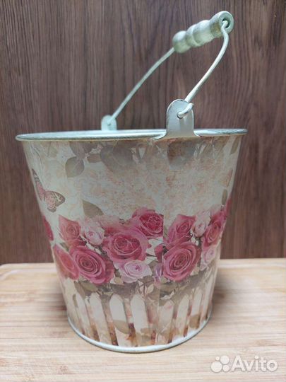 Ведро декоративное