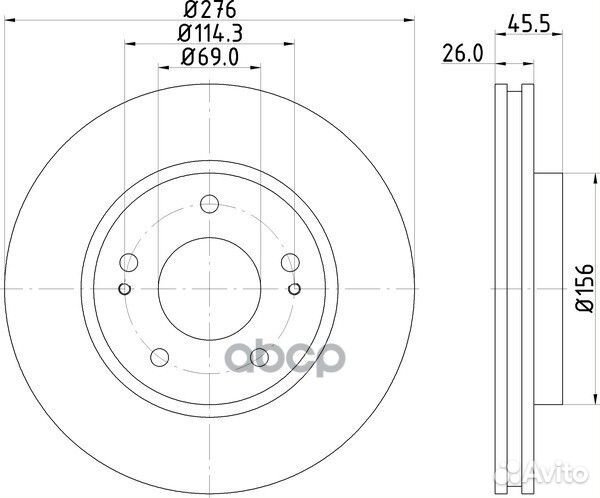 Диск тормозной перед ND3030K nisshinbo