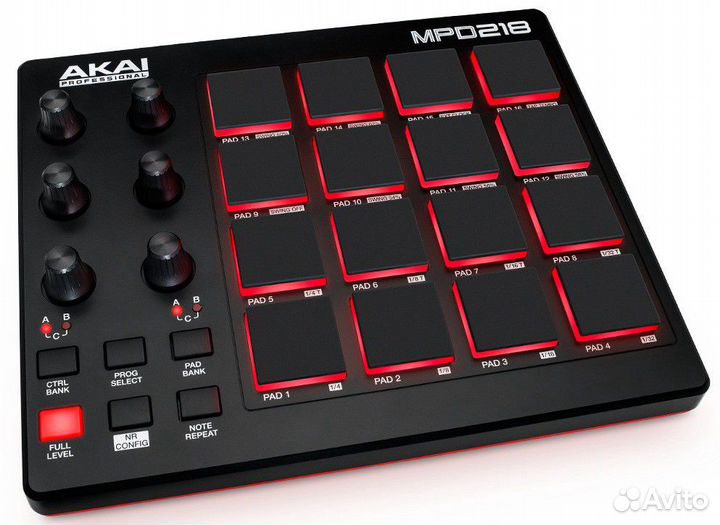 Компактный USB/midi-контроллер Akai Pro MPD218