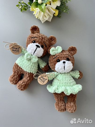 Вязаный мишка, плюшевый медведь, мишка Тедди