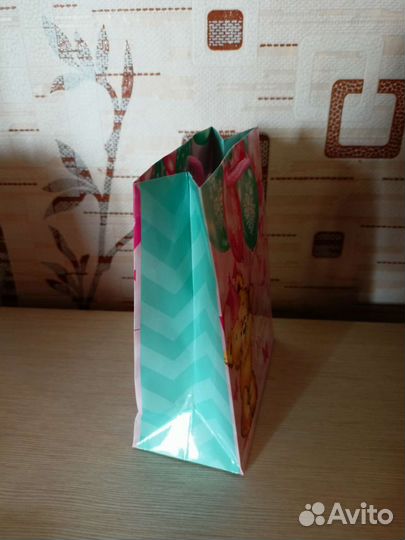 Пакет вертикальный Мишка с шарами, размер 11*14 см