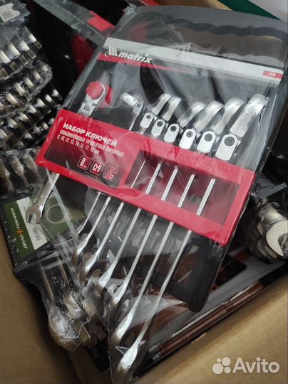 Набор ключей трещоточных 8 шт matrix