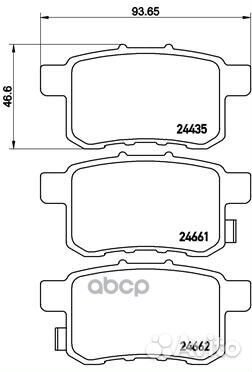 Колодки тормозные, задние P28072 Brembo