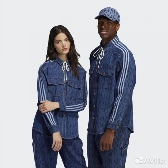 Рубашка Adidas x Ivy Park Monogram Denim Rodeo