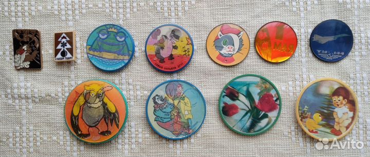 Значки детские круглые переливашки цирк сказки