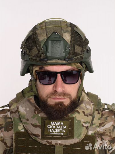 Баллистический шлем военный ушастый бр2 арамид