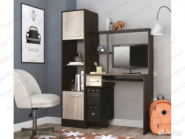 Компьютерный стол с пеналом 