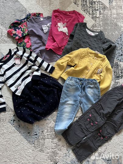 Пакет вещей на девочку 98-104, 116
