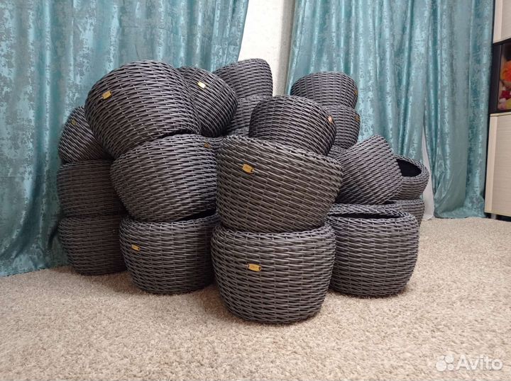 Кашпо горшок для цветов корзина плетёная корзины