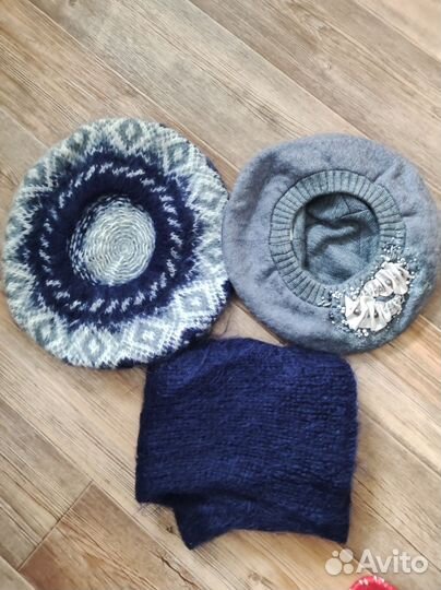 Береты и шарф женские