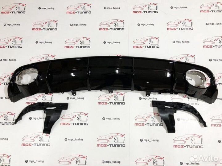 Диффузор на Audi A6 в стиле RS6 14-18г для S-Line