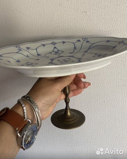 Винтаж: Ваза для фруктов индийский узор