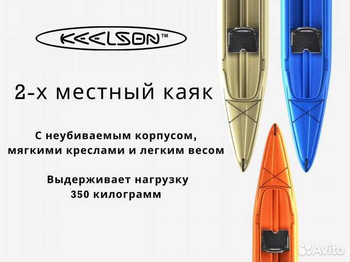 Каяк пластик двухместный