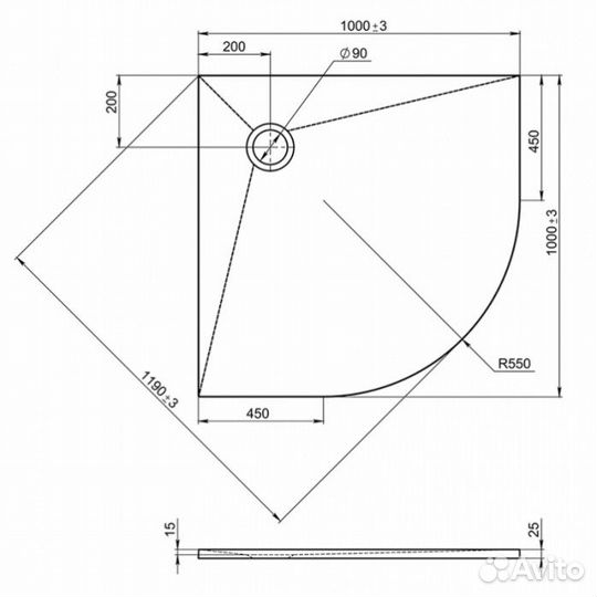 Душевой поддон Jacob Delafon Tolbiac 100x100 E6D330 белый