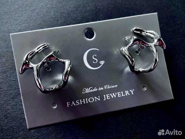 Серьги каффы новые