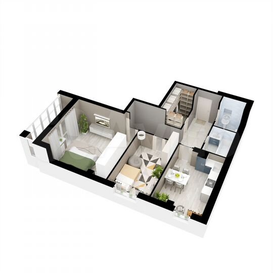 2-к. квартира, 69 м², 7/16 эт.