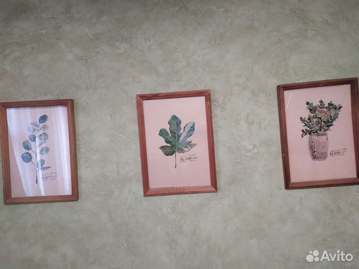 Картины (триптих 3шт) Акварель.ручная работа