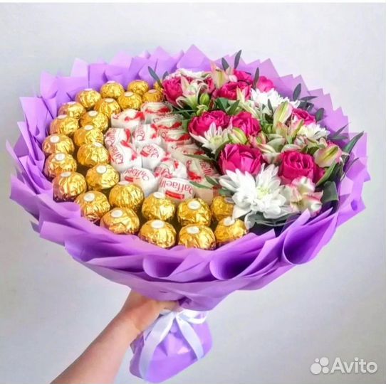 Съедобные букеты для женщин, девушек