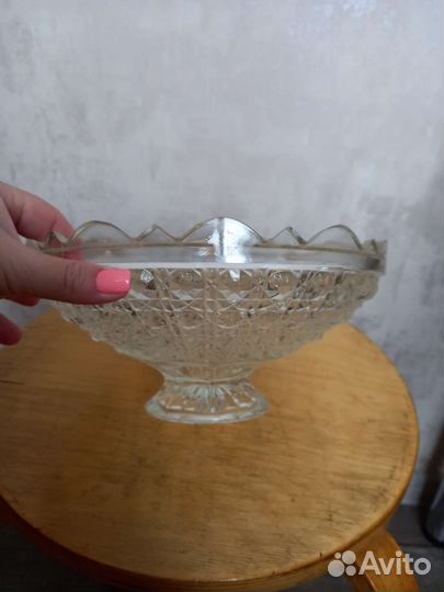 Ваза для фруктов ссср,хрусталь