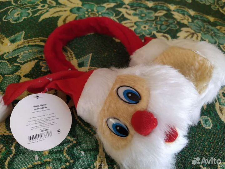 Новые новогодние маска меховые наушники