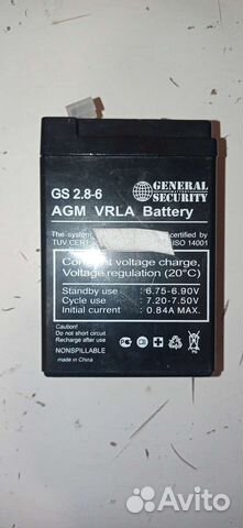 Аккумулятор 6V 2.8 Ah