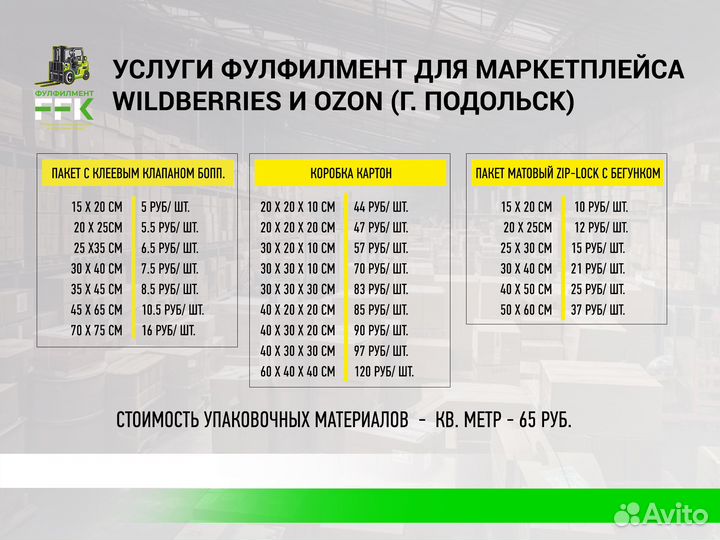 Фулфилмент упаковка товра WildberriesOzon