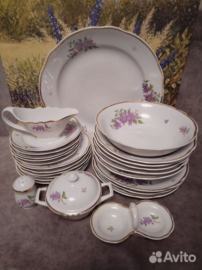 Столовый сервиз сирень дулево