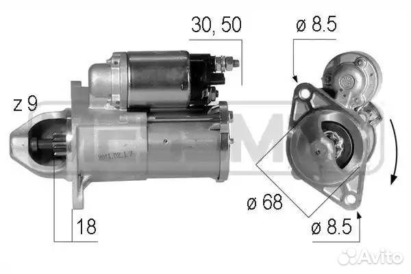 Стартер 12V 1,1 Kw