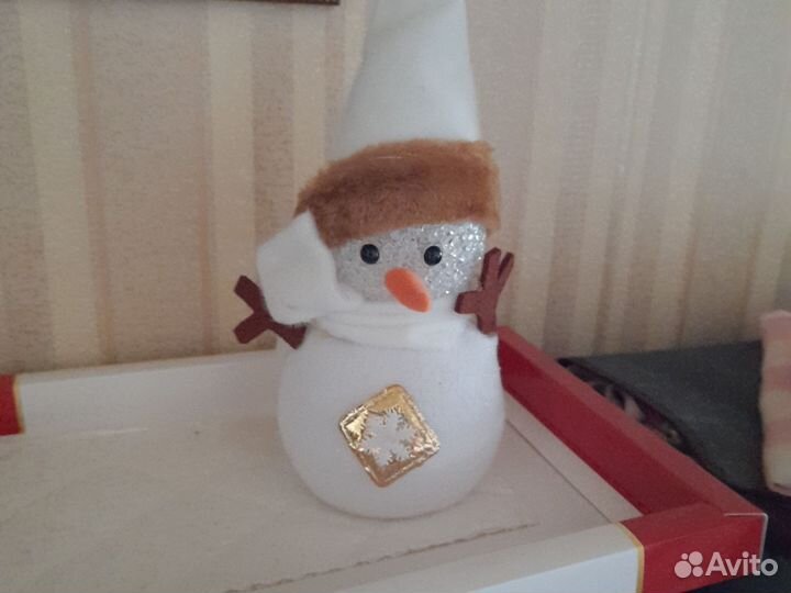 Снеговик с разноцветн.подсветкой