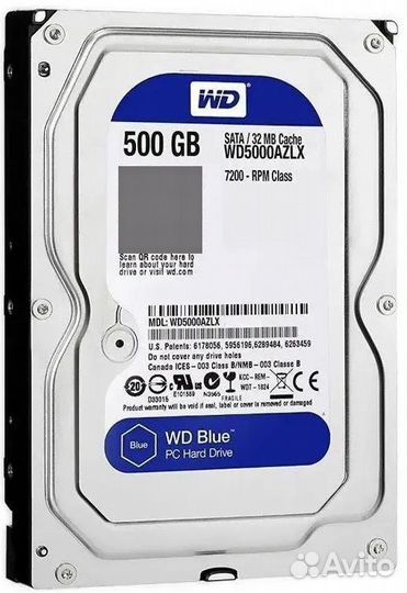 500 гб Внутренний жесткий диск Blue (WD5000azlx)