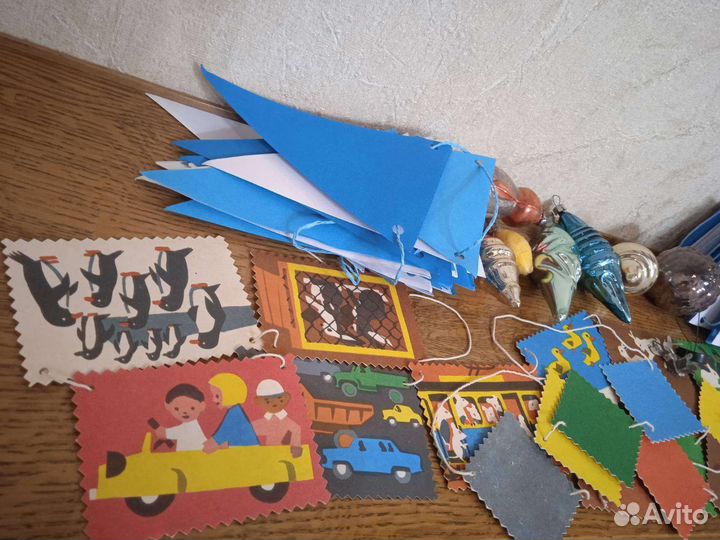 Ёлочные игрушки ссср, бумажная гирлянда