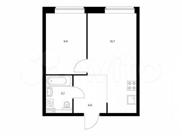1-к. квартира, 35,2 м², 25/32 эт.