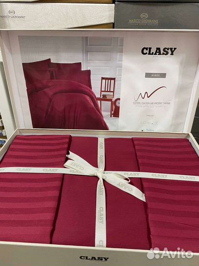 Clasy постельное белье страйп сатин Евро