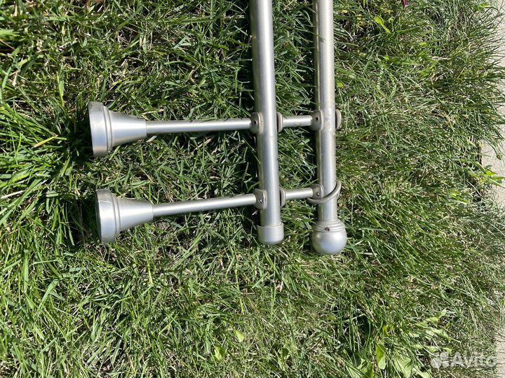 Карниз для штор металлический двухтрубный 2300 мм