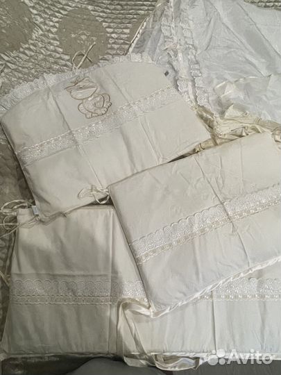 Бортики в кроватку+балдахин