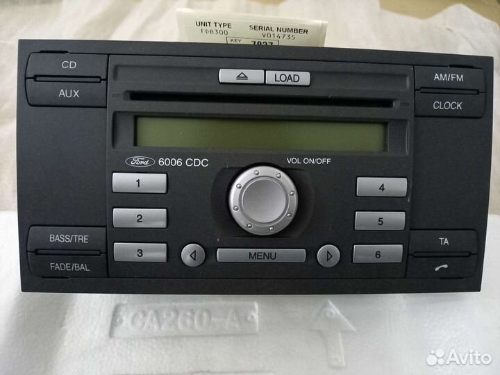 Штатная магнитола Ford Fiesta/Fusion